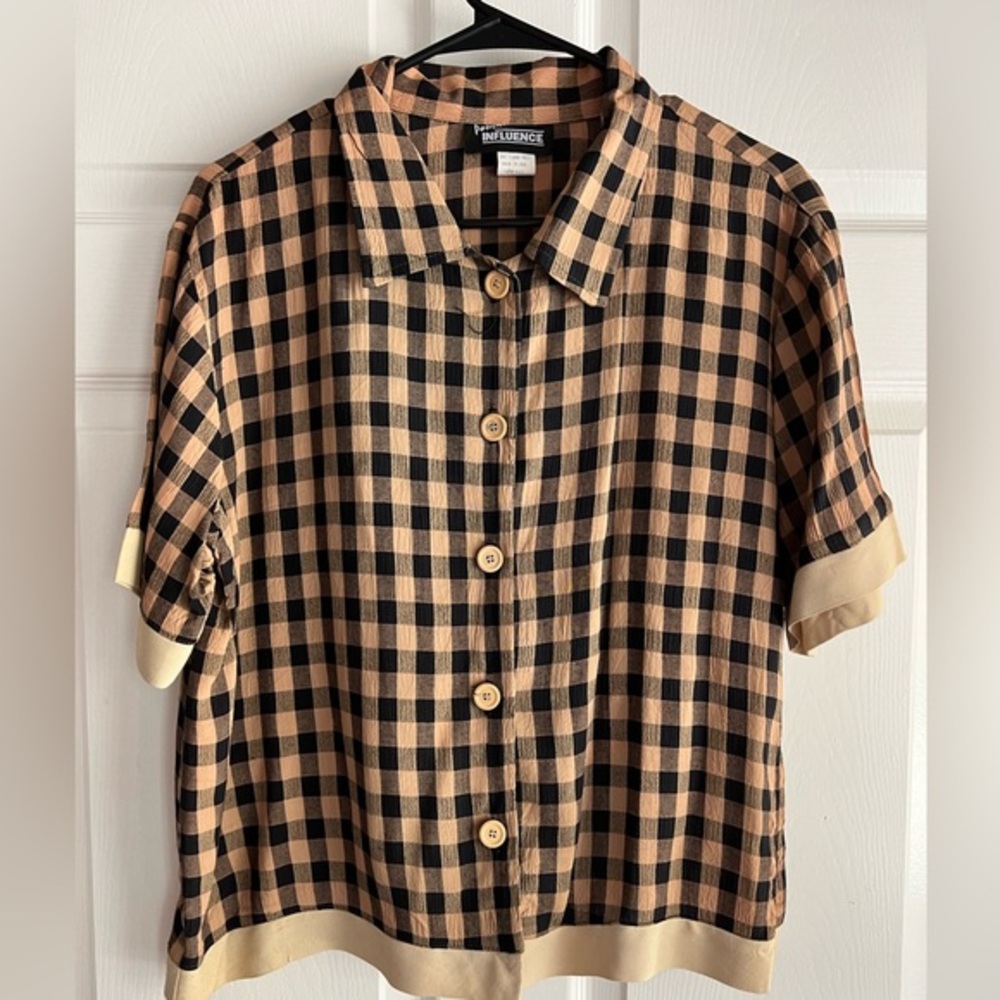 Vintage Positive Influence Women’s Blouse Button Up Made in USA